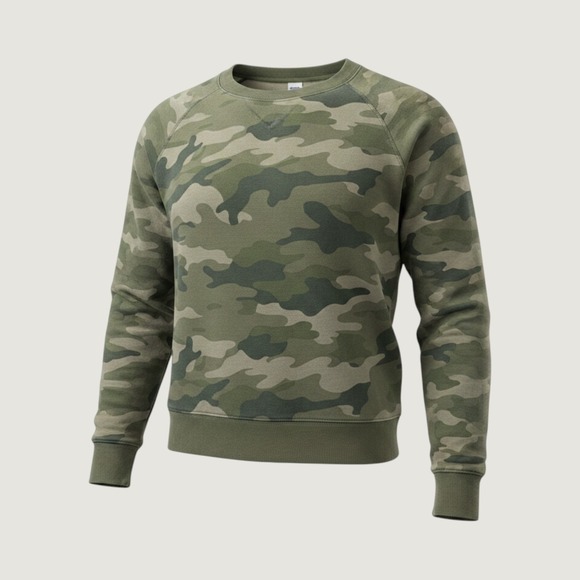 Old Navy Tops - Old Navy Camo Sweatshirt M Green Utility Gorpcore Streetwear Casual‎ Layering